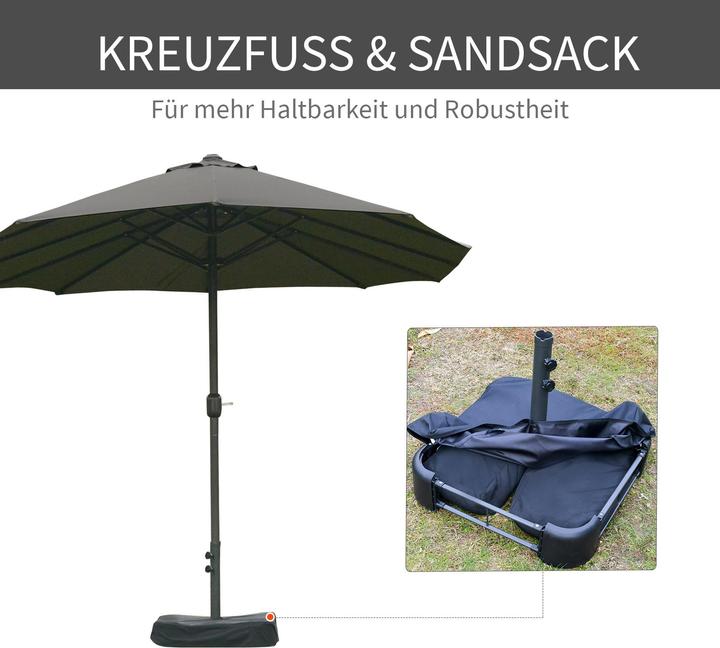 Image du produit Outsunny Doppel-Sonnenschirm (2.65 m)