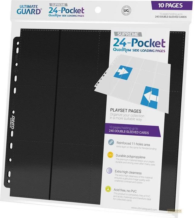 Immagine prodotto Ultimate Guard Ordner-Einlagen 24-Pocket QuadRow Pages Schwarz 10 Stk