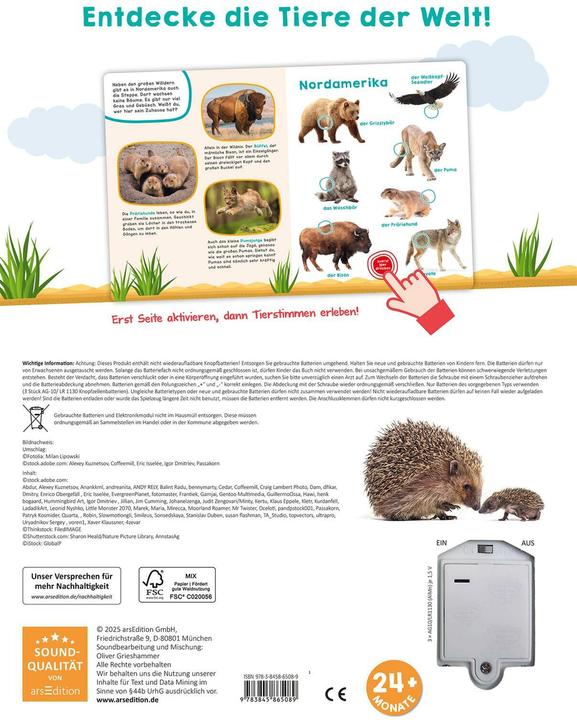 Immagine prodotto Mein grosses Geräuschebuch – Tiere der Welt (Tedesco)