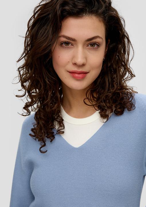 Produktbild s.Oliver Strickpullover Strickpullover mit V-Ausschnitt (36)