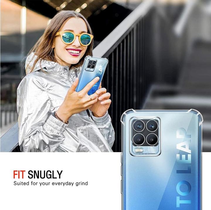 Produktbild Screenguard Realme 8 Hülle Crystal Soft Airbag Bumper (realme 8)