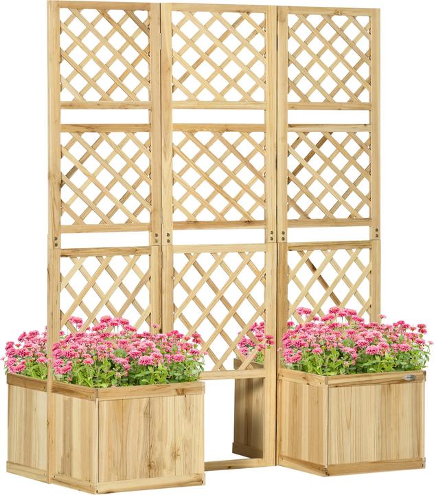 Outsunny Paravent mit Blumenkasten