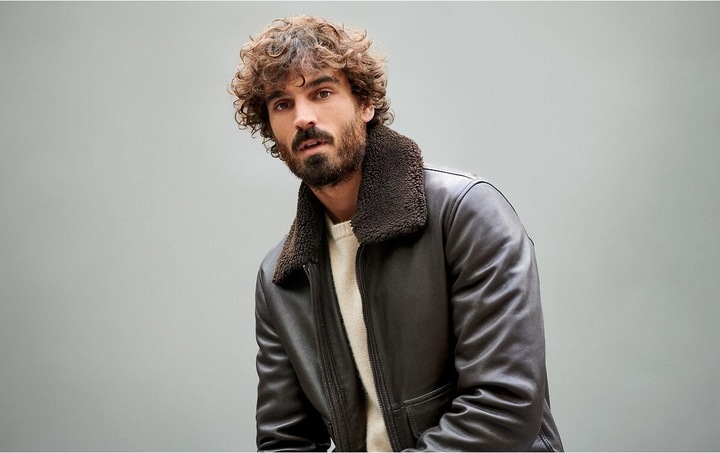 Produktbild La Redoute Collections Lederjacke im Bomberstil (S)