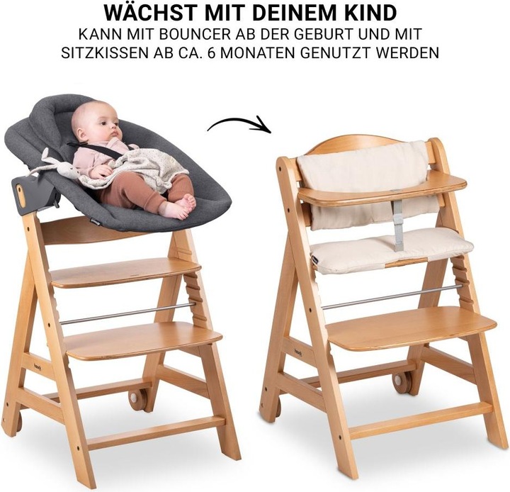 Immagine prodotto Hauck Seggioloni Beta Plus Natural 5 pezzi Set neonato - Seggiolone + (Seggiolone booster)