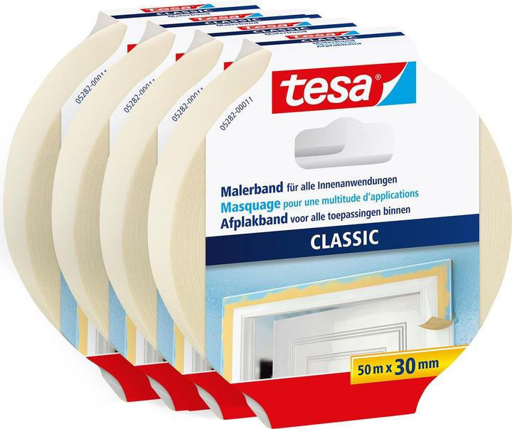 Actual product image tesa 4x CLASSIC masking tape (30 mm)