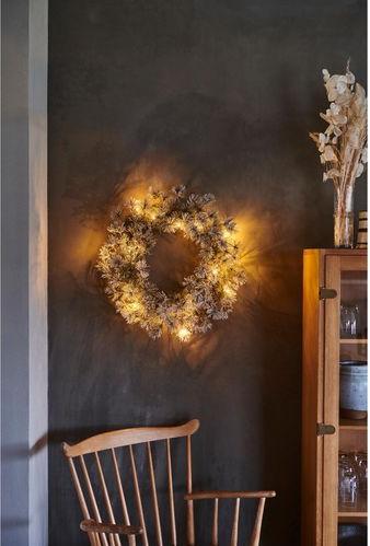 Actual product image Sirius LED wreath Alfi, green with snow, Ø 45 cm