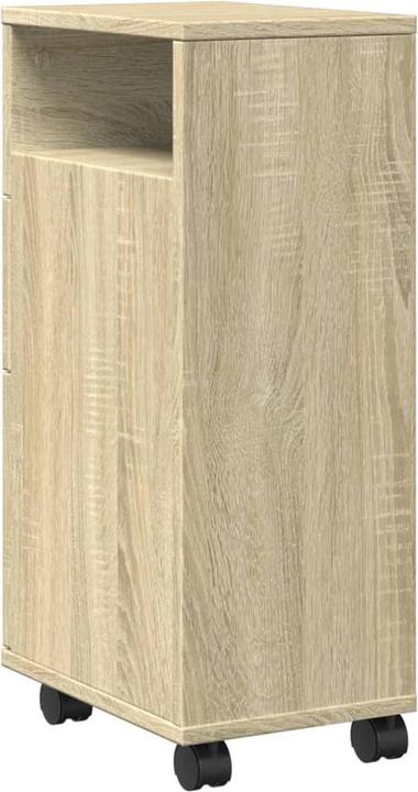 Image du produit vidaXL Armoire de salle de bain étroite avec roulettes