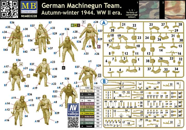 Produktbild Master Box German Machinegun Team. Autumn-winter 1944. WWII era
