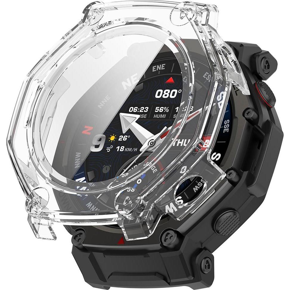 Techsuit - Defense360 Pro + Screen Protector - Amazfit T-Rex 3 Pro - Clear, Accessori per smartwatch, Trasparente