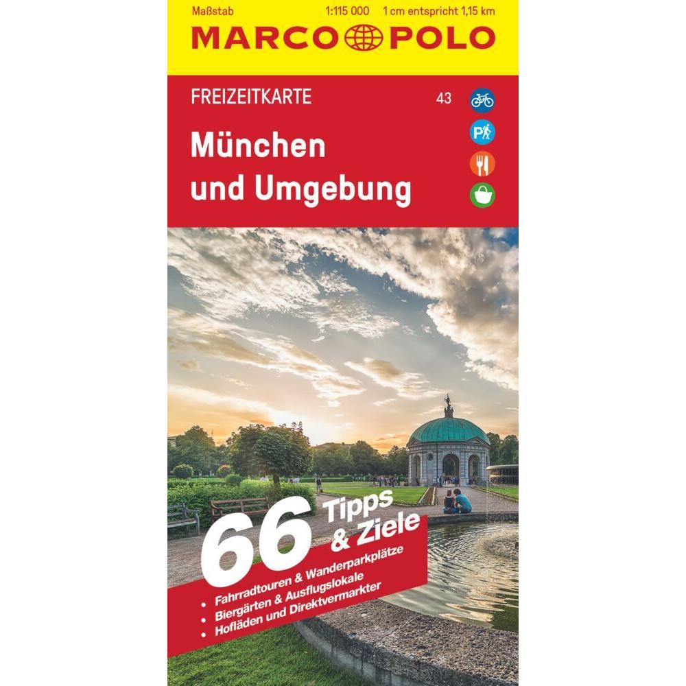 Freizeitkarte 43 München und Umgebung 1:110.000, Landkarte