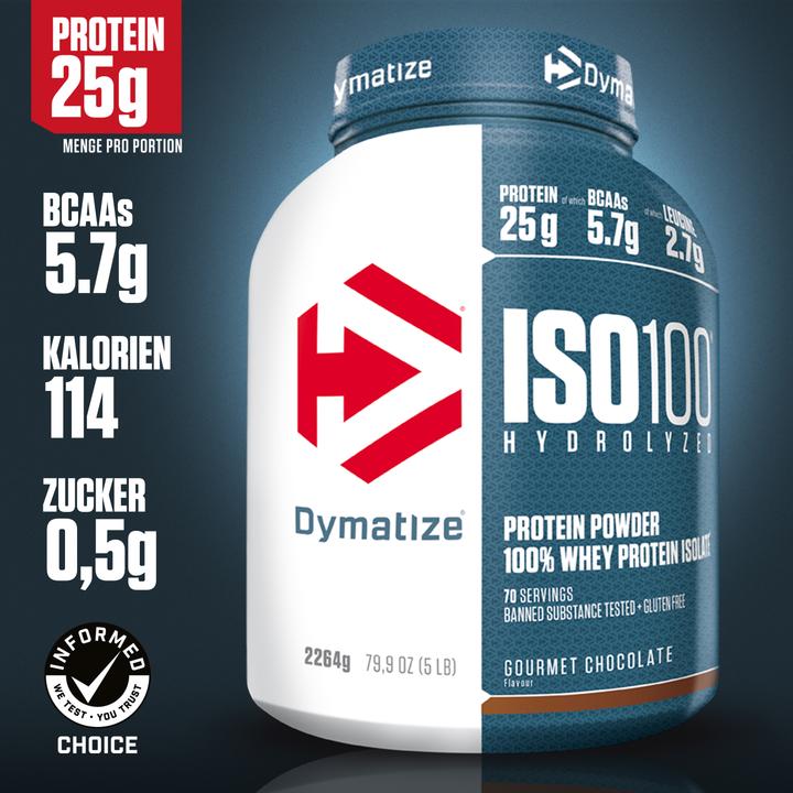 Immagine prodotto Dymatize Iso 100 (Cioccolato Gourmet, 1 x, 2264 g)
