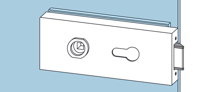 Actual product image Dormakaba Glass door lock Studio Classic (Profile double cylinder)