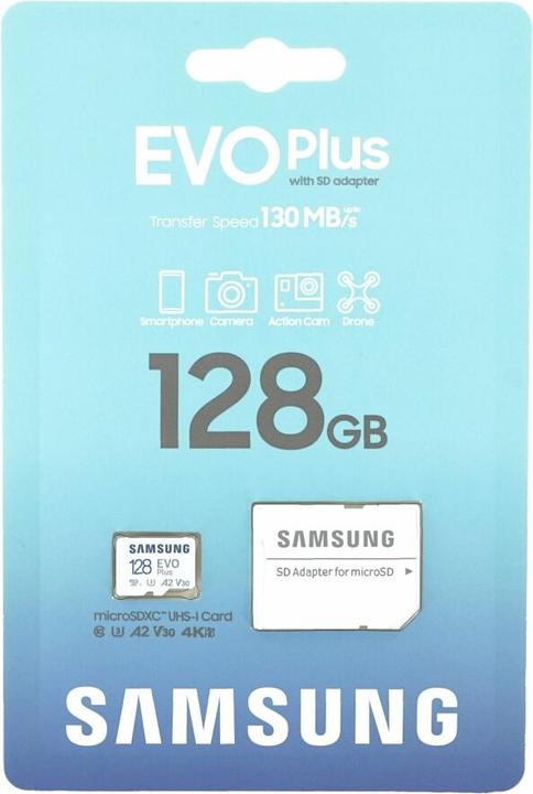 Productafbeelding Samsung EVO Plus (128 GB, microSDXC, U3, UHS-I)
