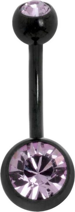 Produktbild Bijouteria Bauchpiercing (Kristall, PVD Beschichtung (schwarz), Titan)