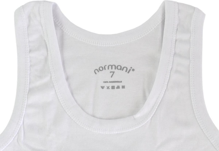 Image du produit Normani 5 pièces maillot de corps homme fines côtes blanc (4XL)