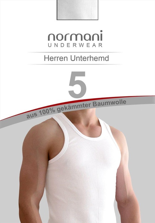Produktbild Normani 5 Stück Herren-Unterhemd Doppelripp (4XL)