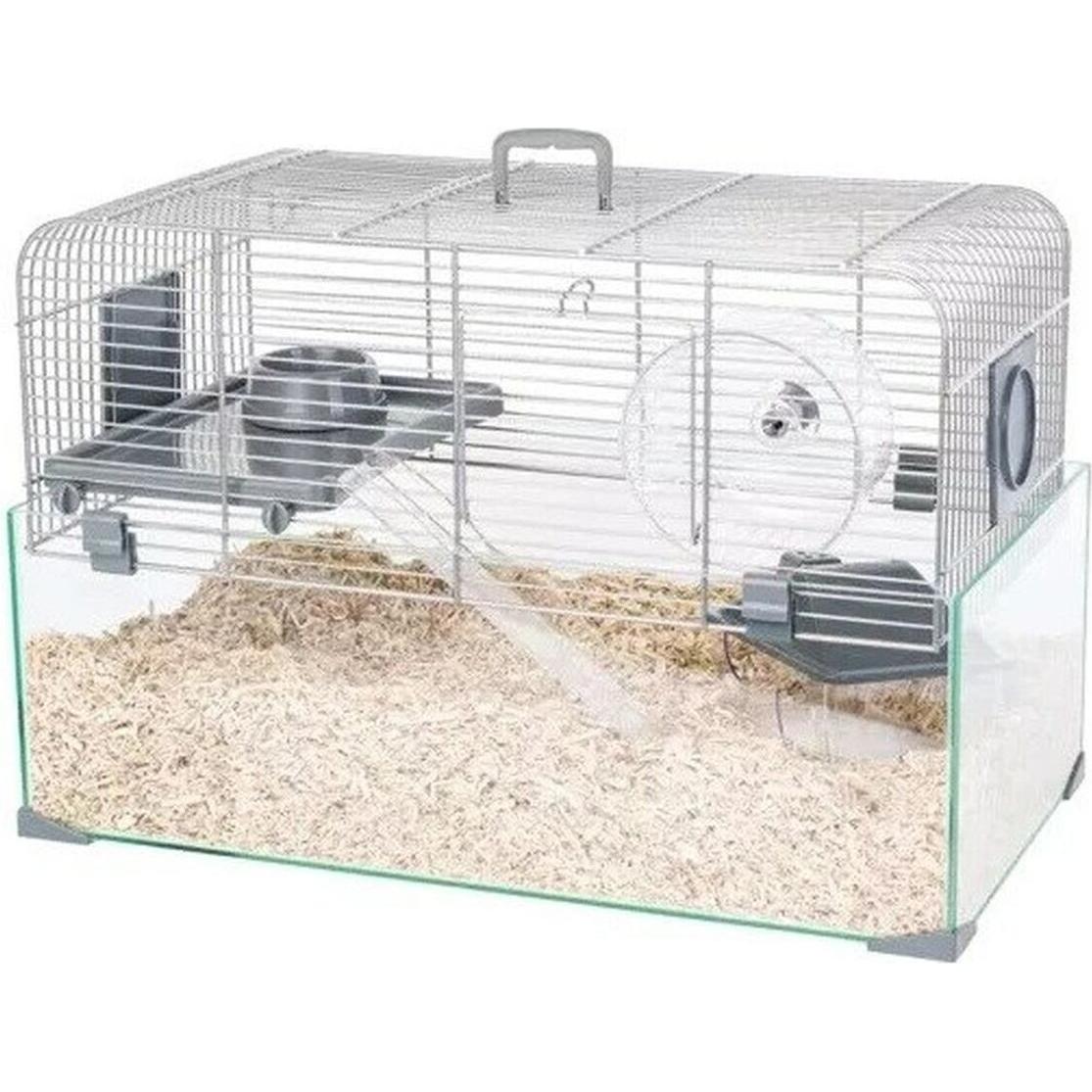 Comparer les prix de Cage pour petit rongeur - 50 à 80 cm - Zolux Panas couleur gris
