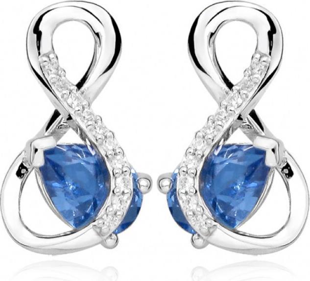Image du produit Silver Cat Boucles d'oreilles mode avec épingle et zircons SC412