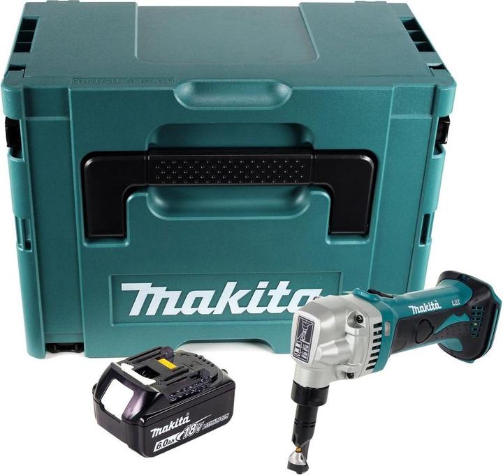 Image du produit Makita DJN 161 G1J Cisaille à grignoter sans fil 18 V + 1x batterie 6,0 Ah + Makpac - sans chargeur