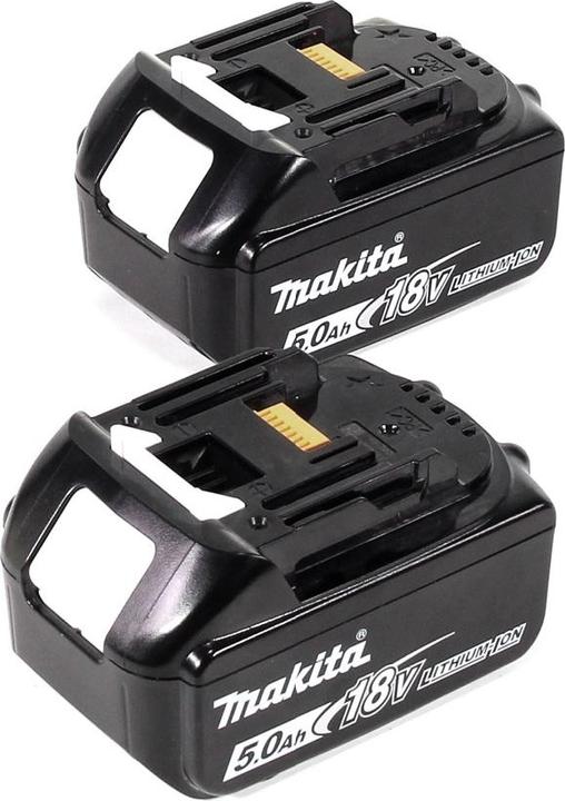 Actual product image Makita DUC 355 T2 Tronçonneuse d'élagage sans fil 36V (2x18V) Brushless 35 cm + 2 x Batteries 5,0 (Battery chain saw)