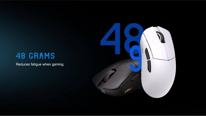 Actual product image Lamzu Paro Gaming Maus, 8kHz Abtastrate, 2,4GHz Wireless - schwarz (Cable, Wireless)