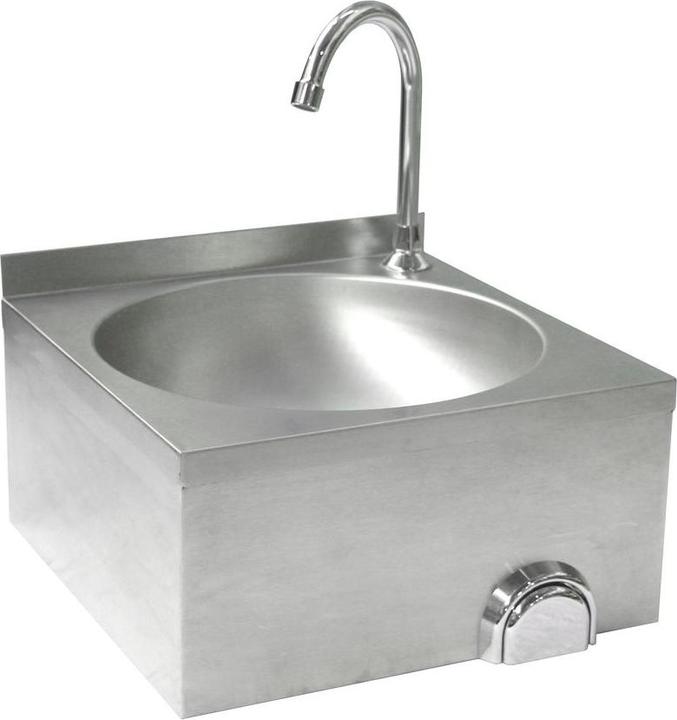 Produktbild Hendi Waschbecken mit Kniebedienung Edelstahl 400x400x45 (400 mm, 400 mm)