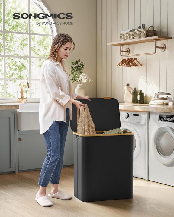 Image du produit Songmics Panier à linge Collecteur de linge 3 compartiments (150 l)