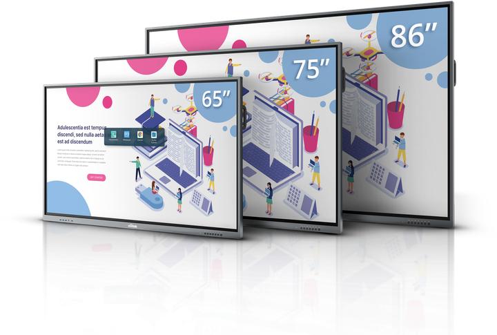 Actual product image vivitek DS NovoTouch BK750i silver 75"/3xHDMI/VGA/DP/USB (3840 x 2160 Pixels, 75")