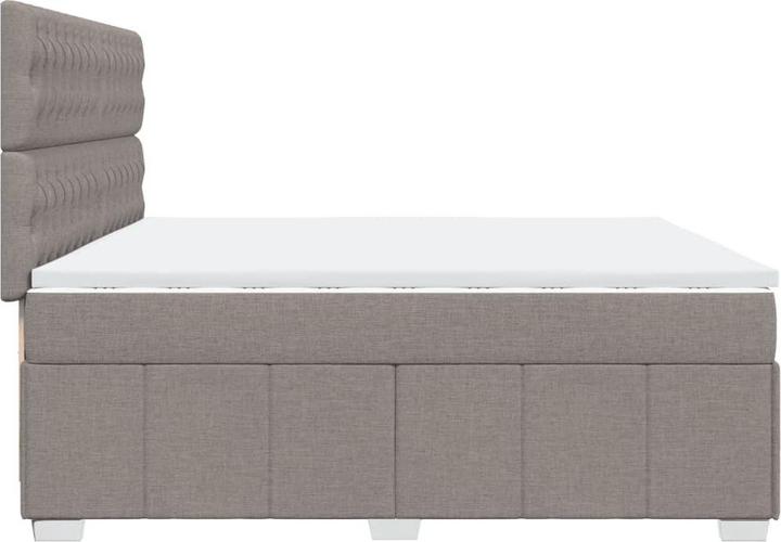 Actual product image vidaXL Bo x springbett mit Matratze 200 x 200 cm Stoff (200 x 200 cm)