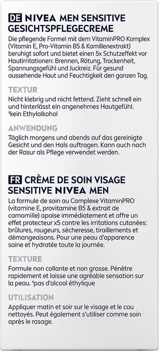 Immagine prodotto NIVEA MEN Sensitive Feuchtigkeitscreme (75 ml, Crema da giorno)