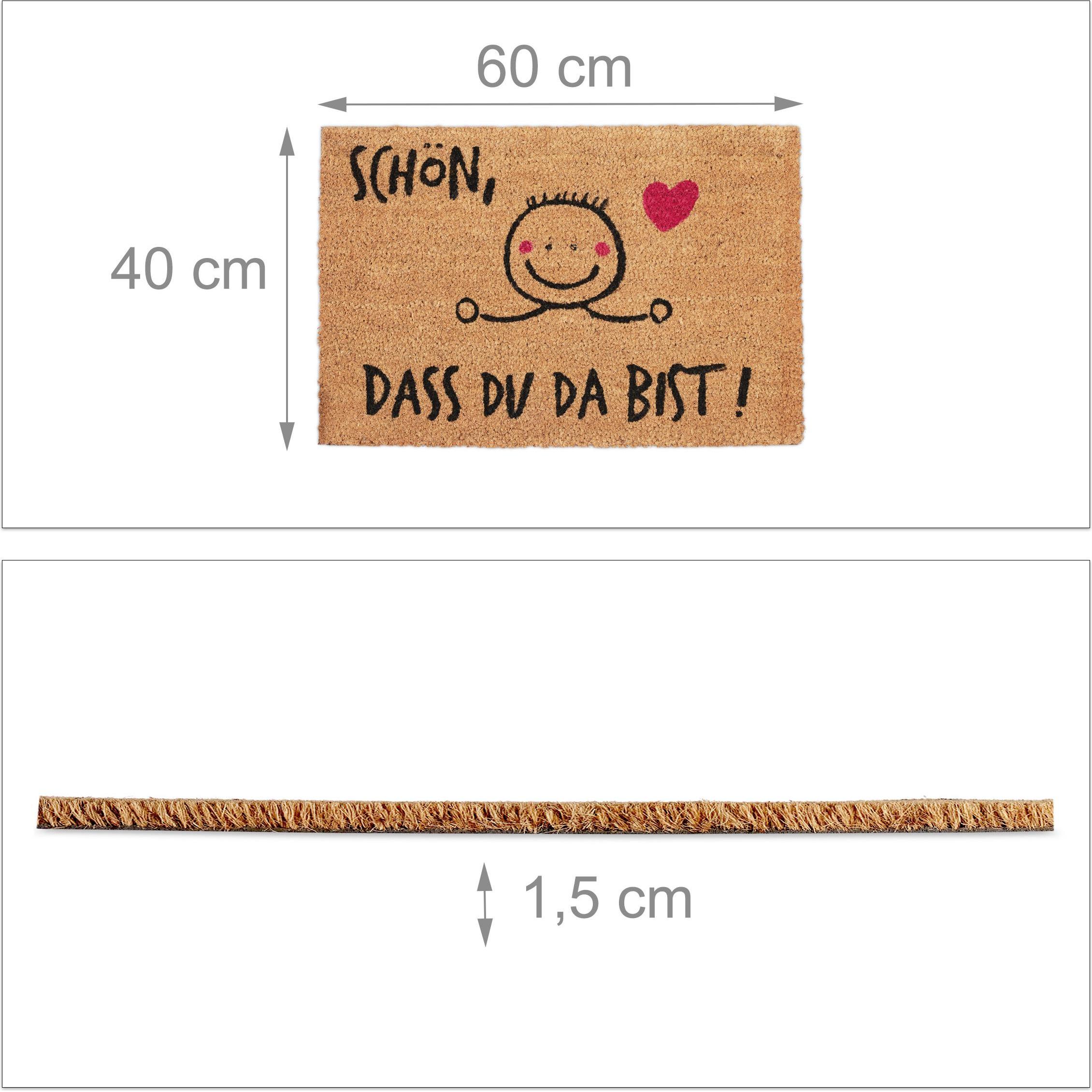 Thumbnail - Relaxdays, Fussmatte, Schön, Dass Du Da Bist (60 x 40 x 1.5 cm)