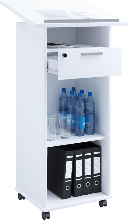 Produktbild VCM Stehpult Rednerpult Meeta mit Rollen (60 x 50 x 120 cm)