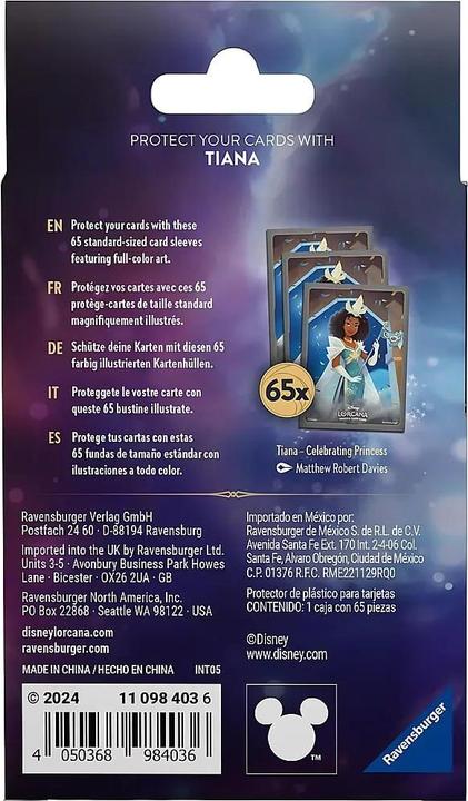 Productafbeelding Ravensburger Disney Lorcana Trading Card Game: Set 5 - Kaarthoezen motief A