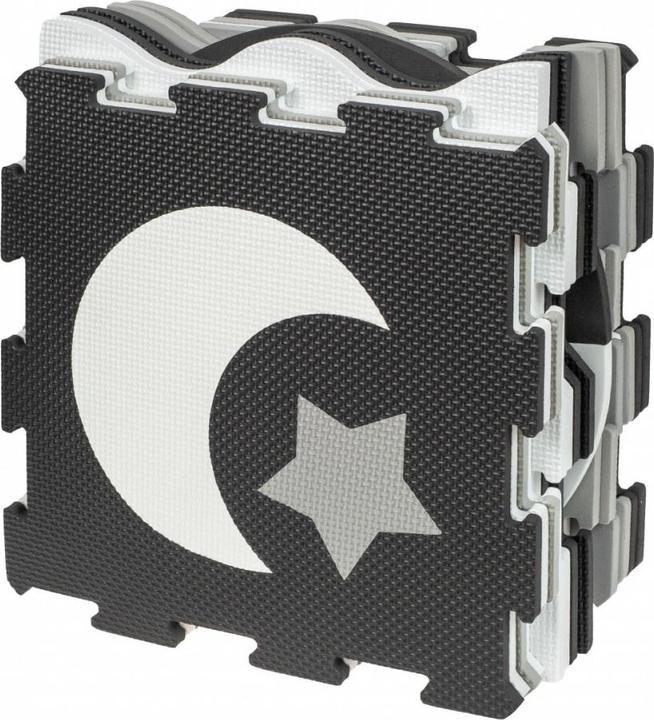 Smily Schuimstofmat 32x32 zwart-wit
