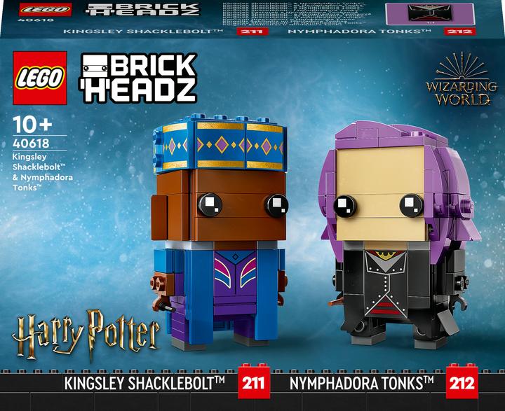 Actual product image LEGO BrickHeadz - Kingsley Shacklebolt & Nymphadora Tonks (40618, LEGO Harry Potter, LEGO Rare Sets)