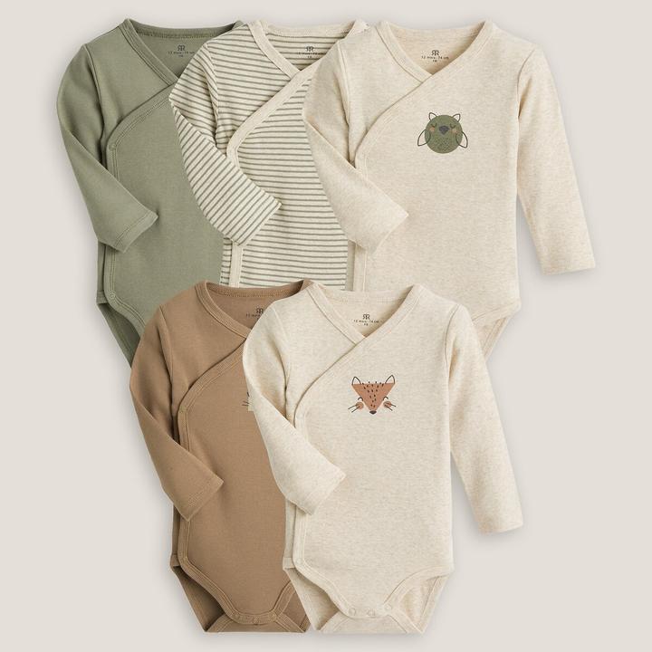Actual product image La Redoute Collections 5-pack bodysuits from birth (45)