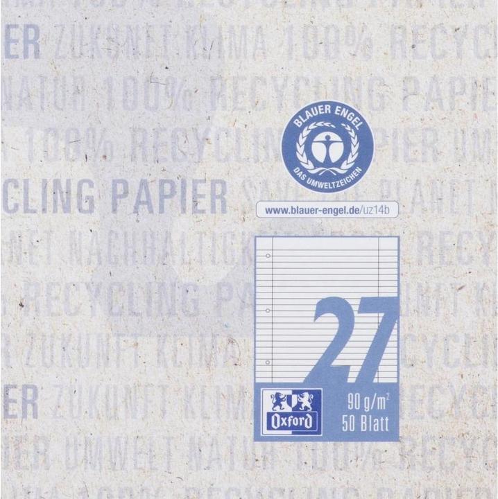 Produktbild Oxford Recycling Schulblock, A4 (A4, Liniert, Harter Einband)
