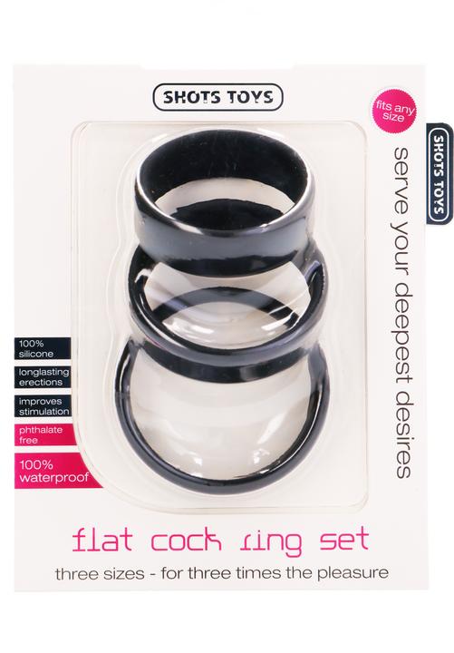 Produktbild Doc Johnson Flat Cock Ring Set (4 cm)