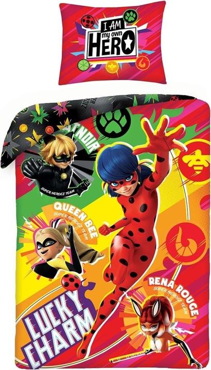 Image du produit MCU Miraculous Ladybug Parure de lit - 140x200 cm oreiller et couverture