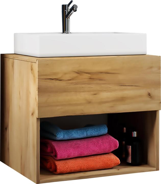 Actual product image VCM 2-piece bathroom block washbasin drawer "Lendas II" bathroom furniture