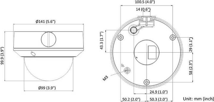 Immagine prodotto Hikvision DS-2CD1743G2-IZ(2,8-12mm) Dome 4MP Serie 1 (2560 x 1440 Pixels)