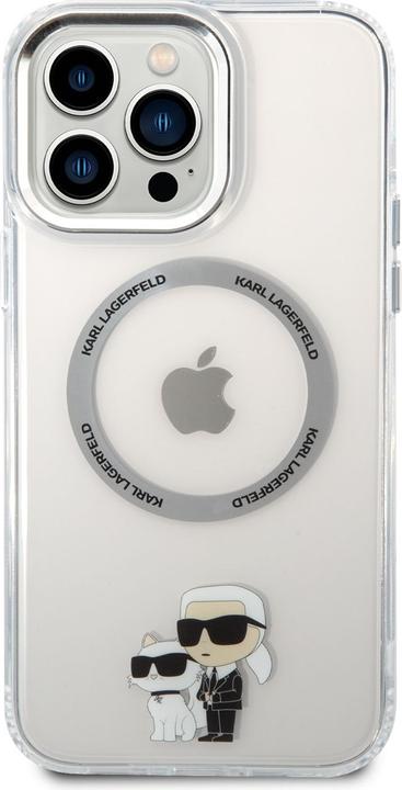 Actual product image Karl Lagerfeld KLHMP14XHNKCIT iPhone 14 Pro Max 6.7" hardcase transparent Iconic Karl&Choupette Mags (Apple iPhone 14 Pro Max)