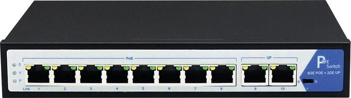 Value PoE+ Gigabit Ethernet Schakelaar, 8+2 Poorten (9 ports)