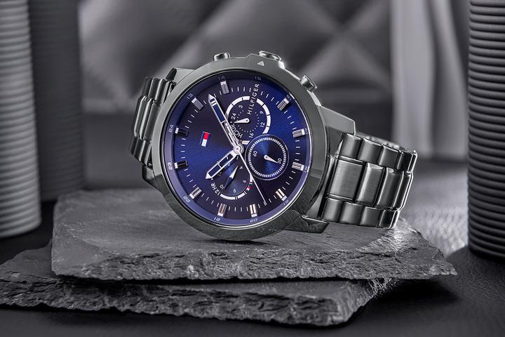 Produktbild Tommy Hilfiger Hilfiger - 1791796 Horloge - Mannen - Grijs- RVS - Ø 46 mm (46 mm)