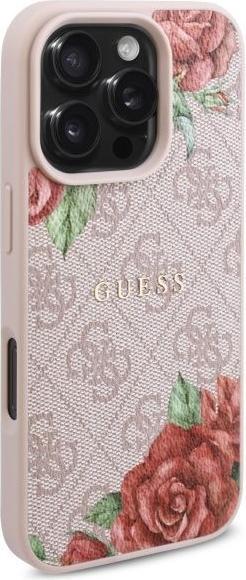 Productafbeelding Guess GUHMP16XP4ROPEMCP iPhone 16 Pro Max 6.9 roze/roze hardcase 4G Bloemen Print MagSafe (Apple iPhone 16 Pro Max)
