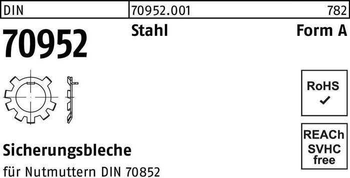 Produktbild Sicherungsblech DIN 70952 A 70 Stahl f.Nutmuttern DIN70852