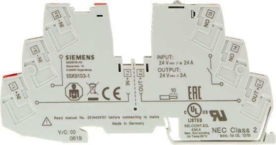 Produktbild Siemens 5SK9104-1 Geräteschutzschalter 4A DC24V 1 Hilfsch.