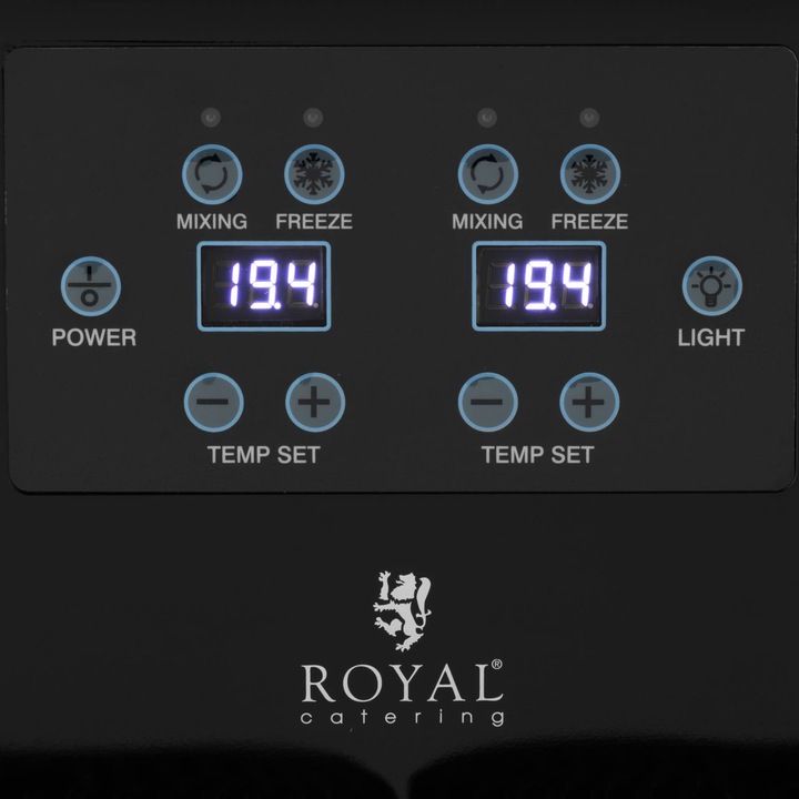 Actual product image Royal Catering Slush Machine - 2 X 2 l - digital control panel - (EU plug)