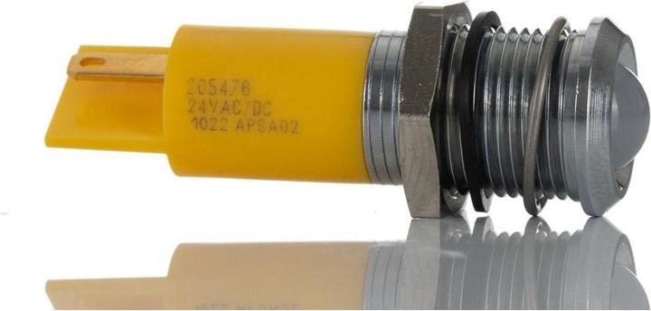 Produktbild RS PRO LED vorst 14mm chrom 24VAC/DC HC gelb