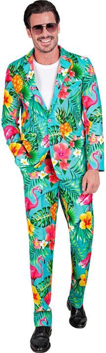 Produktbild Widmann Party Fashion Anzug mit Neon Flamingo Muster Jackett & Hose (L)